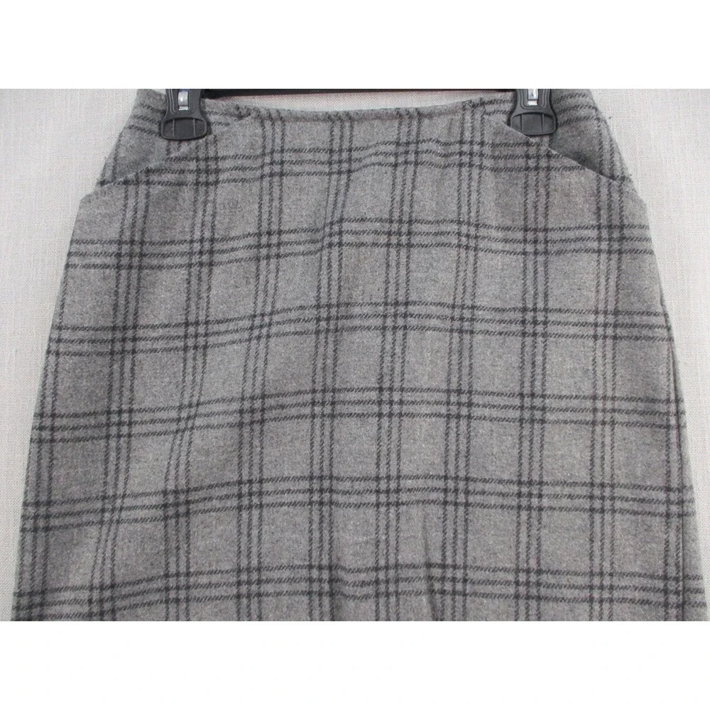 The Limited Grey Plaid Wool Blend Mini Skirt Womens Size 6 Pockets‎ Academic